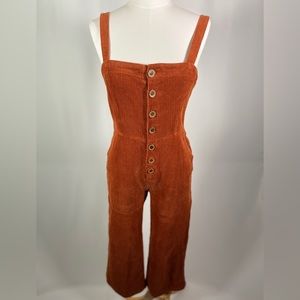 Corduroy Burnt Red Jumpsuit